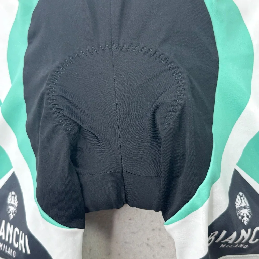 Bianchi Milano Cycling Bib Shorts Small White Padded Butt Italy Biking
